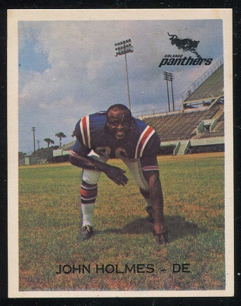 John Holmes 1969 Orlando Panthers football card John Holmes 1969 Orlando Panthers football card