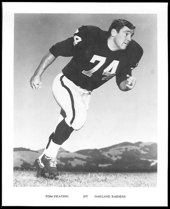 Tom Keating 1969 Raiders Team Issue football card Tom Keating 1969 Raiders Team Issue football card