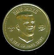 Dave Parks 1969 Saints Doubloons football card Dave Parks 1969 Saints Doubloons football card