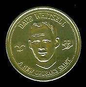 Dave Whitsell 1969 Saints Doubloons football card Dave Whitsell 1969 Saints Doubloons football card
