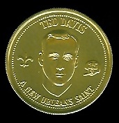 Ted Davis 1969 Saints Doubloons football card Ted Davis 1969 Saints Doubloons football card