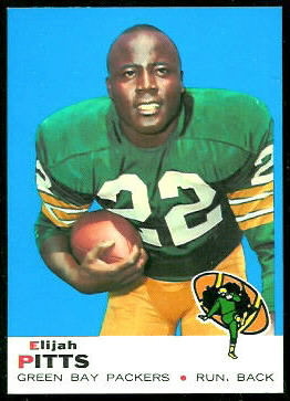 Elijah Pitts 1969 Topps football card