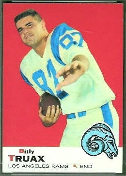 Billy Truax 1969 Topps football card