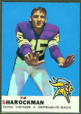 Ed Sharockman 1969 Topps football card