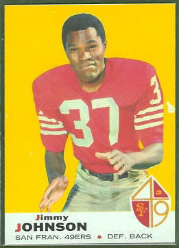 Jim Johnson 1969 Topps football card