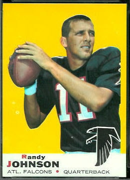 Randy Johnson 1969 Topps football card