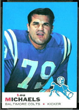 Lou Michaels 1969 Topps football card