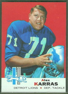 Alex Karras 1969 Topps football card