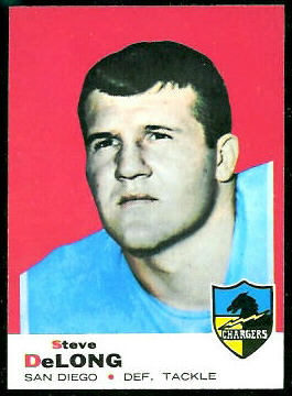 Steve DeLong 1969 Topps football card