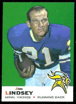 Jim Lindsey 1969 Topps football card