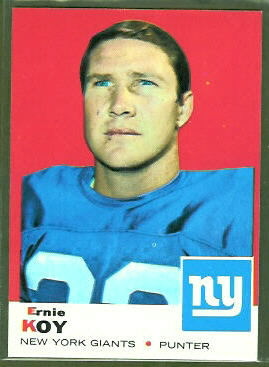 Ernie Koy 1969 Topps football card