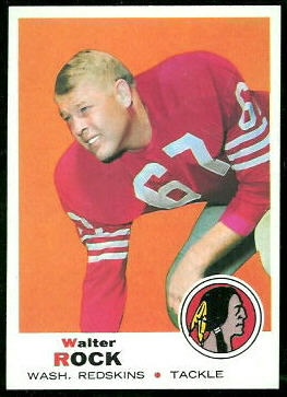 Walter Rock 1969 Topps football card