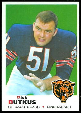 Dick Butkus 1969 Topps football card Dick Butkus 1969 Topps football card