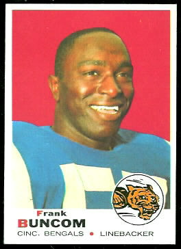 Frank Buncom 1969 Topps football card Frank Buncom 1969 Topps football card