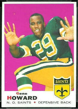 Gene Howard 1969 Topps football card