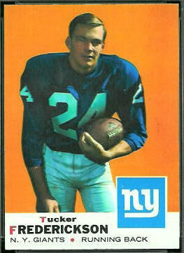 Tucker Frederickson 1969 Topps football card