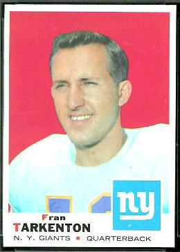 Fran Tarkenton 1969 Topps football card