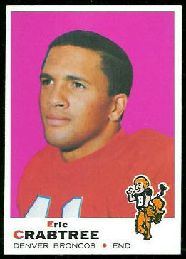 Eric Crabtree 1969 Topps football card