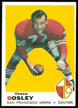 Bruce Bosley 1969 Topps football card