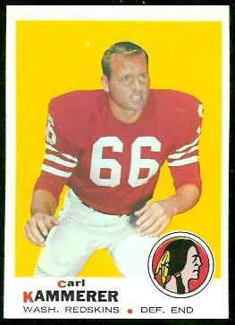 Carl Kammerer 1969 Topps football card