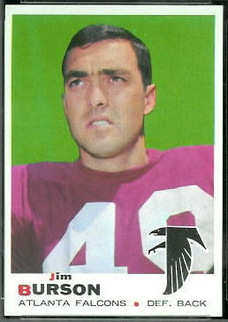 Jim Burson 1969 Topps football card