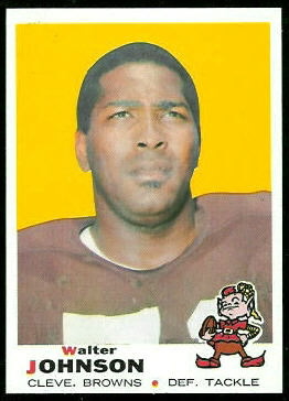 Walter Johnson 1969 Topps football card
