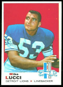 Mike Lucci 1969 Topps football card