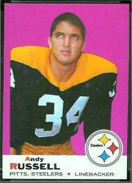 Andy Russell 1969 Topps football card Andy Russell 1969 Topps football card