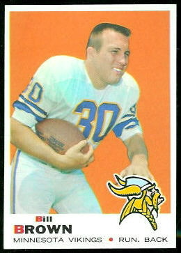 Bill Brown 1969 Topps football card