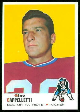 Gino Cappelletti 1969 Topps football card