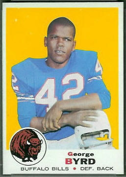 George Byrd 1969 Topps football card