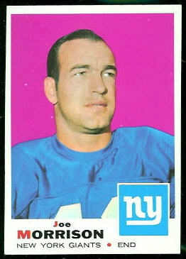 Joe Morrison 1969 Topps football card