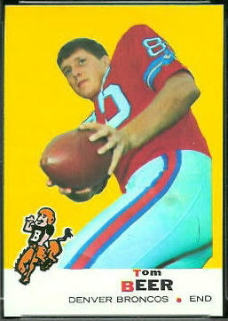 Tom Beer 1969 Topps football card