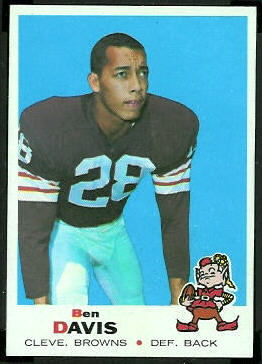 Ben Davis 1969 Topps football card