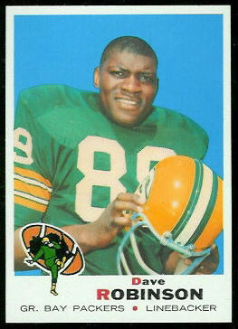 Dave Robinson 1969 Topps football card Dave Robinson 1969 Topps football card