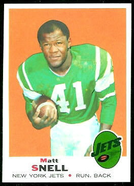 Matt Snell 1969 Topps football card