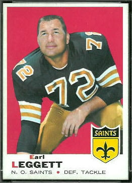 Earl Leggett 1969 Topps football card Earl Leggett 1969 Topps football card