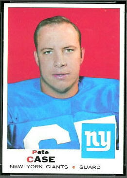 Pete Case 1969 Topps football card