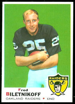 Fred Biletnikoff 1969 Topps football card