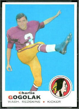 Charlie Gogolak 1969 Topps football card