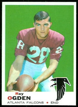 Ray Ogden 1969 Topps football card