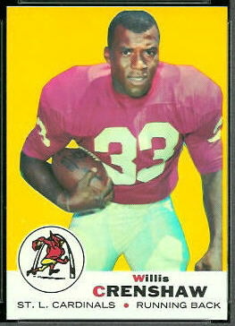 Willis Crenshaw 1969 Topps football card