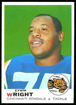 Ernie Wright 1969 Topps football card