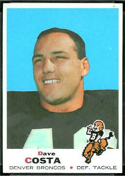 Dave Costa 1969 Topps football card