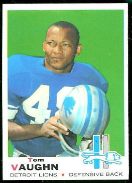 Tom Vaughn 1969 Topps football card