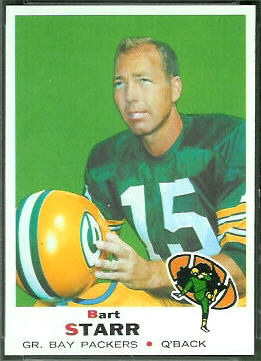 Bart Starr 1969 Topps football card