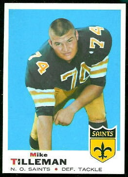 Mike Tilleman 1969 Topps football card