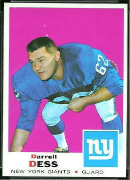 Darrell Dess 1969 Topps football card