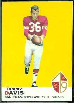 Tommy Davis 1969 Topps football card