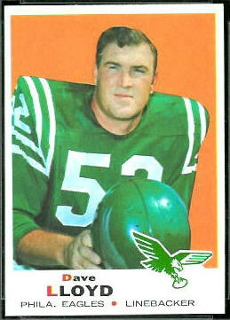 Dave Lloyd 1969 Topps football card